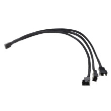 3-Pin PWM Fan Power Supply Cable 1 to 3 Splitter Hub Powered PC for Case Internal Motherboard Extension Cable Cord Acces