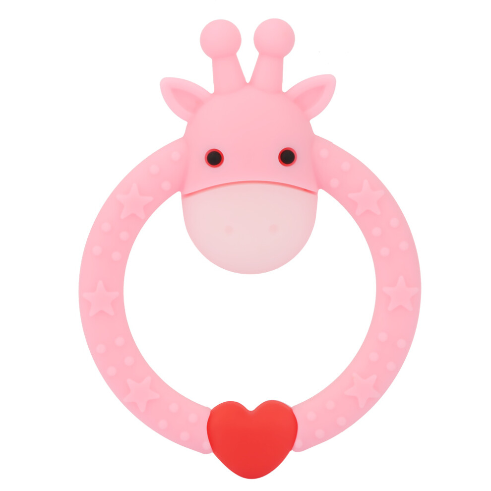 Cute Round Teether for Babies, Soft Textured Bumps with Soothing Relief, Easy to Grip Design Encourages Motor Skills, Multifunctional Use from3