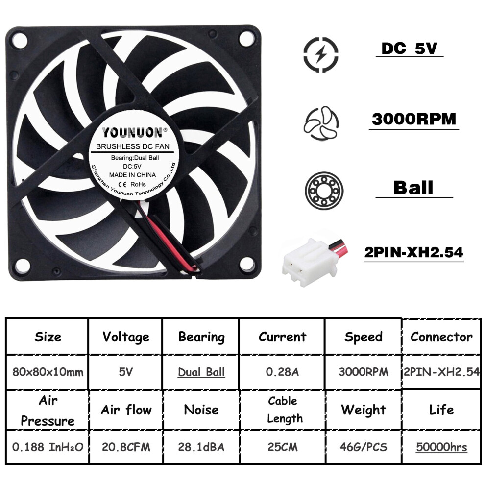Dc 5V 80Mm Usb Fan 8010 Cooling Cooler Fan 5V 12V 24V 80X80x10mm 8Cm Dc Brushless Cooling Fan Pc Laptop Computer Case Fan 9028731610665