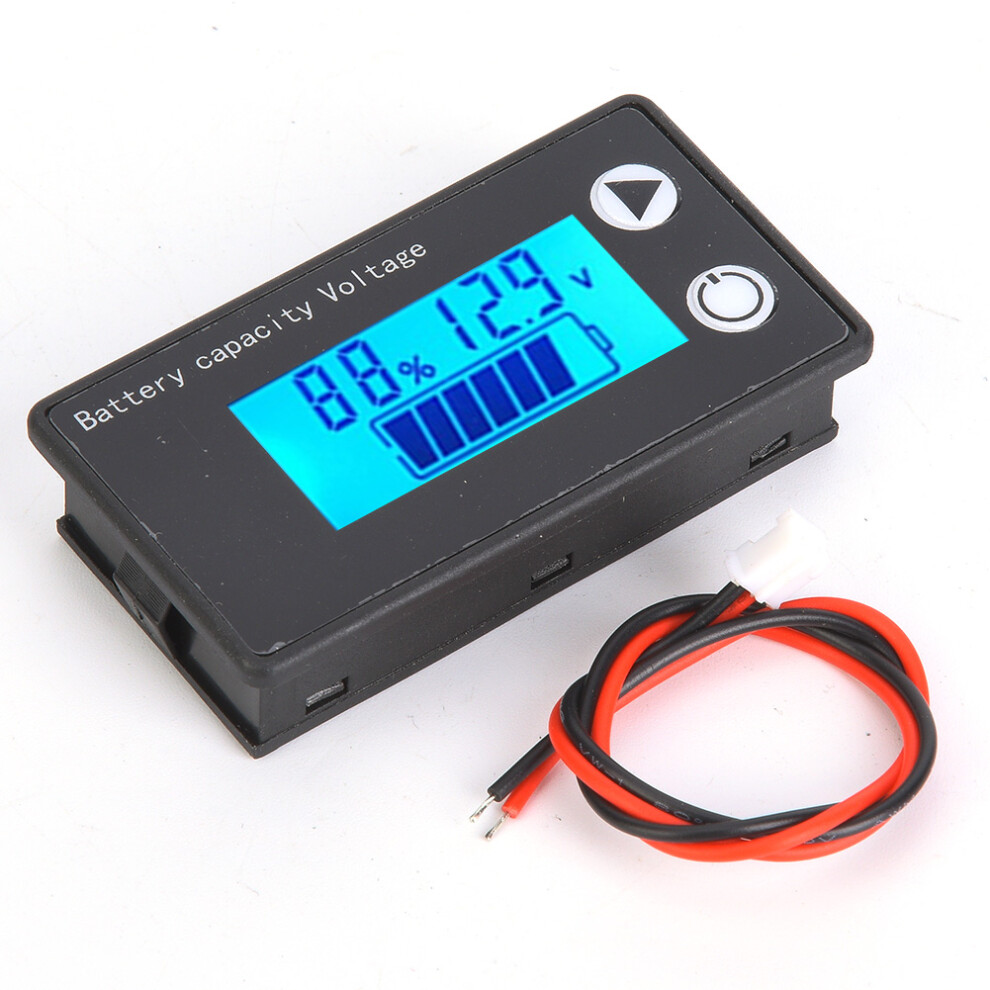Waterproof Monitor Battery Capacity Indicator Lcd Display Voltage Meter Digital Voltmeter Battery Tester Multifunctional Battery Indicator Safety 9191629387144