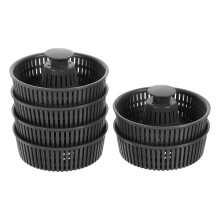 6Pcs Black Kitchen Sink Drain Filter Basket Easy Install Anti Clog Strainer