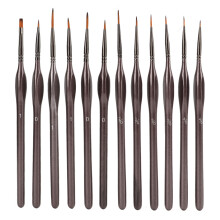 Miniature Painting Brush Set Micro Paint Brushes Soft Synthetic Nylon Bristles Precision Painting Triangular Handles Fine Detailing Ergonomic Handle