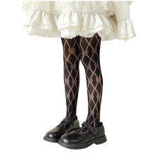 Girls Lace Tights Hollowed Fishnet Stockings Toddler Stockings Heart Pattern Dance Pantyhose Spring Summer 9-13 Years