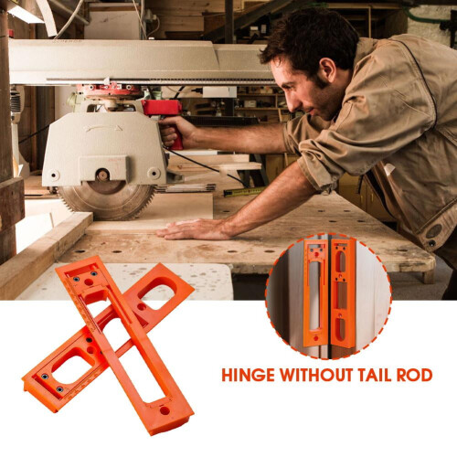 Adjustable Hinge Mounting Template Kit for Precise Door Hinge Installation, DIY and Professional Use, Durable Plastic 1