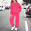 Mädchen-Kapuzenpullover mit Buchstabenprint, Pink, Größe 3-4 4