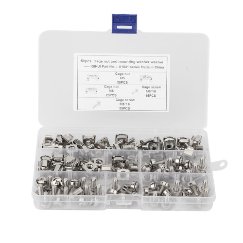Mounting Screws Hardware Cage Nuts Square Hole Racks Detachable And Repositionable Elasticity Screw Thread Connection Universal Compatibility For
