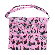 Egg Collecting Apron with Chicken Print, Multiple Pockets, Durable Polyester – Compatible with Farm, Poultry Care, Harvesting, Dog Grooming &