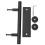 Rustic Barn Door Hardware Set, Heavy Duty Pull Handle with Ergonomic Design, Double Sided Solid Steel Handles for Sliding and Swing Doors, Easy to 1