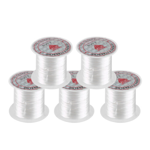 Fio elástico de alta elasticidade com cristais, ideal para tecelagem de miçangas e confecção de joias. Macio, flexível e resistente à quebra e