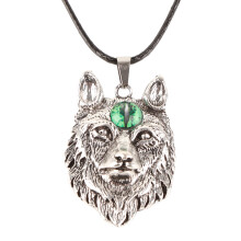 Wikinger-Anhänger, Wolfskopf-Halskette, hochwertiges, hypoallergenes Material, nordischer Schmuck, Symbol für Alpha-Eigenschaften