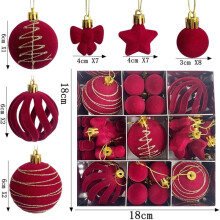 27PCS Christmas Balls Ornaments Set, Shatterproof Decorative Baubles for Tree, Wedding & Party – 8 Colors, Compatible with Standard Hooks