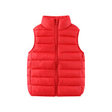 Kids Boys Girls Down Puffer Vest Sleeveless Windproof Packable Warm Winter Vest Red 5-6 Years