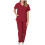 asdoklhq Παντελόνι Jogger Scrubs για Γυναίκες Μονόχρωμο Παντελόνι με Τσέπες και Κορδόνι, 1
