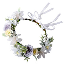 1Pcs Wreath Headdress for Wedding Headpieces for Bride 6.7X6.7X1.2in