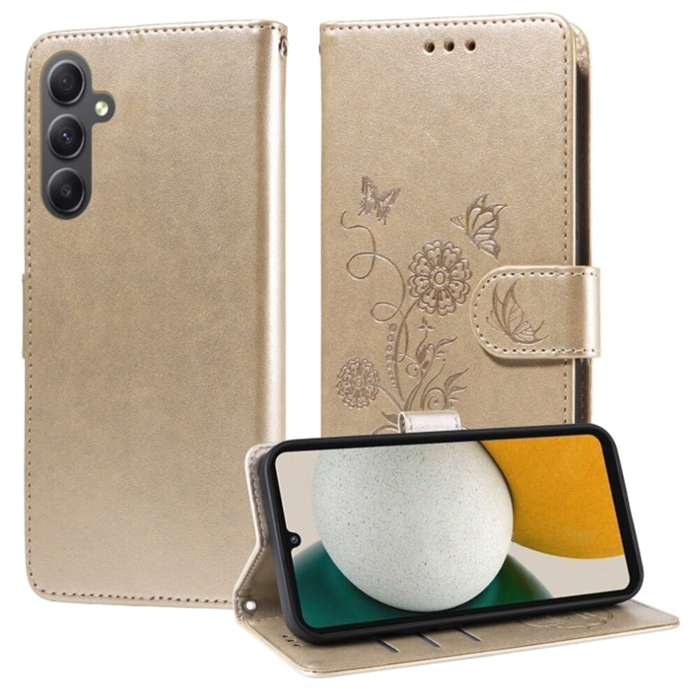Butterfly Flower Flip Leather Case For Samsung Galaxy A34 5G 9130661370271