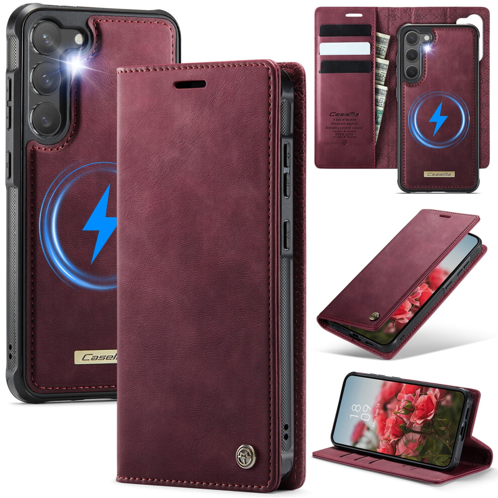 Caseme Wallet Case For Samsung Galaxy S23 Plus, Magsafe-Compatible, Rfid-Blocking, Flip Stand, Shockproof, Magnetic & Detachable 9418476660467