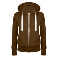 Damen-Kapuzenpullover mit Kordelzug und Reißverschluss, einfarbig, japanisches Sweatshirt, lange Ärmel, Rundhalsausschnitt, lockere Passform,