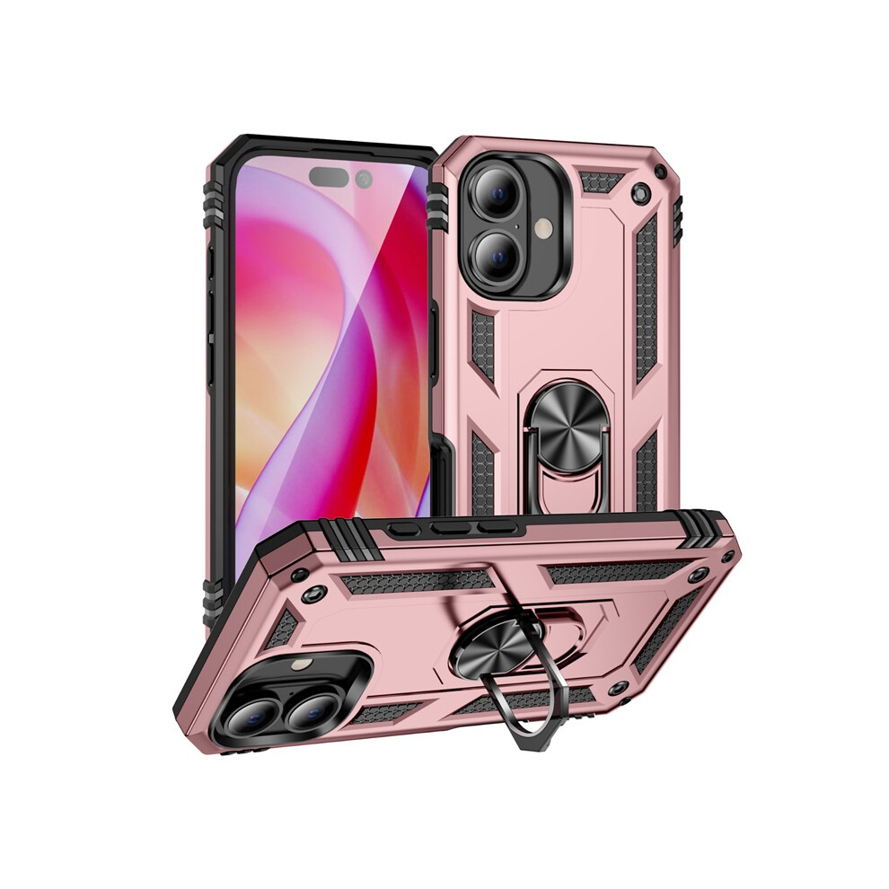 Military Grade Shockproof Iphone 16 Case (6.1") With Kickstand, Rose Â Compatible With Iphone 16 Red 9193271800118