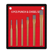 6Pcs Cold Chisel Set Hole Positioning Punch Tool Manual Handheld Masonry Chisel Punching Punch and ChiselS Set for Carpenters