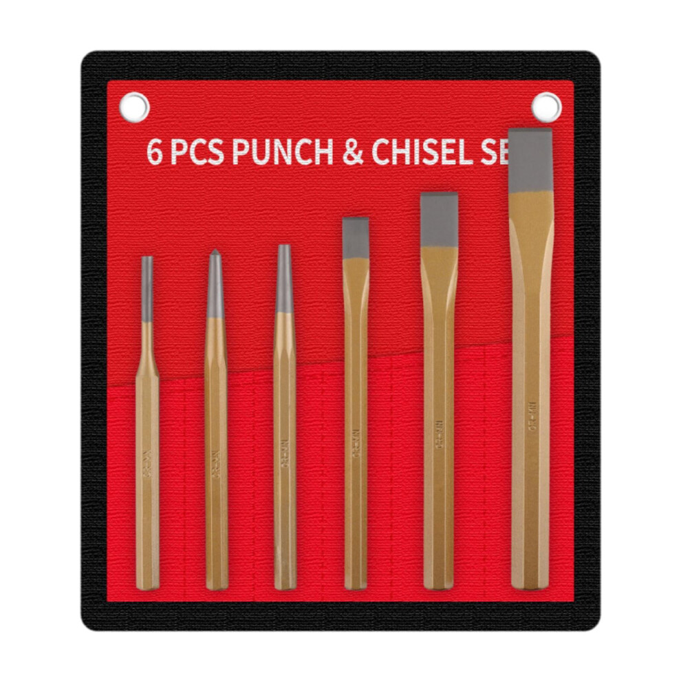 6Pcs Cold Chisel Set Hole Positioning Punch Tool Manual Handheld Masonry Chisel Punching Punch And Chisels Set For Carpenters 9558633009187