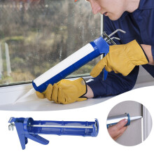 Caulking Tool Hand Applicator | Aluminum Alloy, Ergonomic Handle, C-Shaped Hook | Fits 1/10 Gal Cartridges | Compatible with Standard Sealants