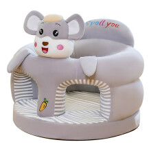 Cute Cartoon Animal-Shaped Baby Sitting Chair with Back & Head Support – Soft Floor Lounger for Toddlers, Compatible with Infant Learning to Sit