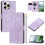 Leather Flip Wallet Case for iPhone 13 Pro Max Purple Tulip 1