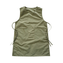 Sleeveless Unisex Apron with Dual Front Pockets Adjustable Side Ties Durable Protective Workwear For Kitchen Workshop
