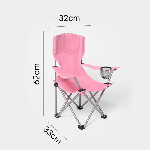 2 Pack Kids Pink Folding Camping Chairs 1
