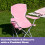 2 Pack Kids Pink Folding Camping Chairs 3