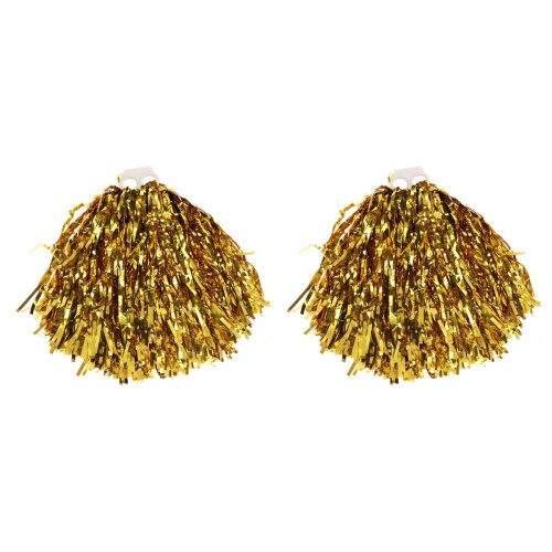 Plast Cheer Pom-poms 2-pack – Röd & Silver