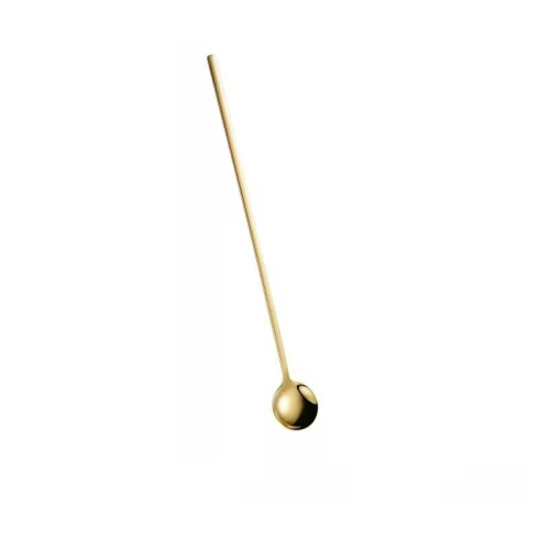 Stainless Steel Brown Round-Head Mixing Spoon 1 PC