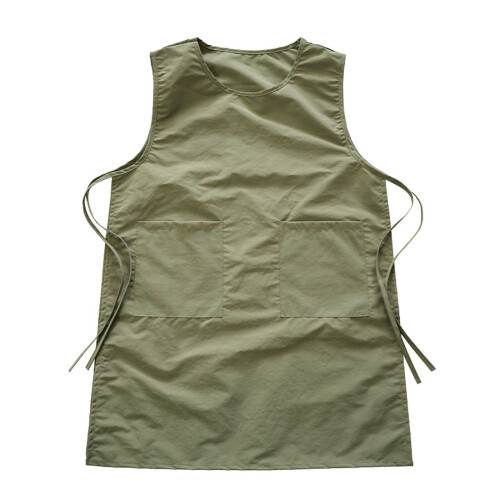Sleeveless Unisex Apron with Dual Front Pockets Adjustable Side Ties Durable Protective Workwear For Kitchen Workshop 1