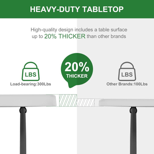 6ft Heavy Duty Portable Folding Table 2