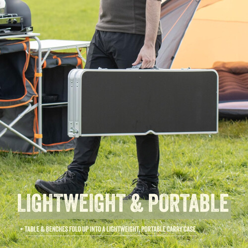 Folding Camping Table and Bench Set 1