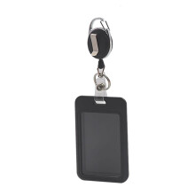 Sturdy Retractable Badge Holder with Carabiner Reel Clip Vertical ID Cards Holder for Professional and Students
