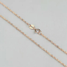 Singapur-Kette aus 925er Sterlingsilber, 1,0/1,3 mm, 40/45/50/55/60 cm lang, A2822-1,0 mm - 40 cm - Roségold