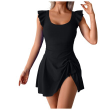Women's One-Piece Swimsuit with Tummy Control and Tie-Knot