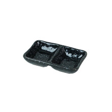 Porcelain Dipping Bowls, 2 Compartment Sauce Bowls Mini Condiment Bowls for Sauce Snack
