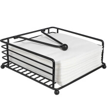 Metal Napkin Holder Square Napkin Dispenser Flat Napkin Organizer for Kitchen Table Decor 7.09 x 6.93 x 2.68 Inches