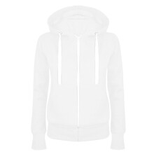 Damen-Kapuzenpullover mit Kordelzug und Reißverschluss, einfarbig, japanischer Stil, lange Ärmel, Rundhalsausschnitt, lockere Passform, weiß,