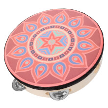 Handheld Drums Tambourine Multi 1Pack 8.06X8.06X1.77In