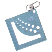 Knitting Needle Gauge Ruler with Carabiner Clip Keyring Crochet Yarns Knitting Gauge Knitting Needle Measuring Tool