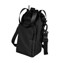Modische Umhängetasche mit Flaschenhalter für Outdoor-Sportarten, Reisen und Klettern, Schwarz
