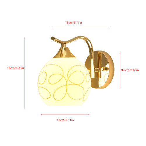 Gold LED Wall Sconce Model 111V-240V, 13x16cm 1