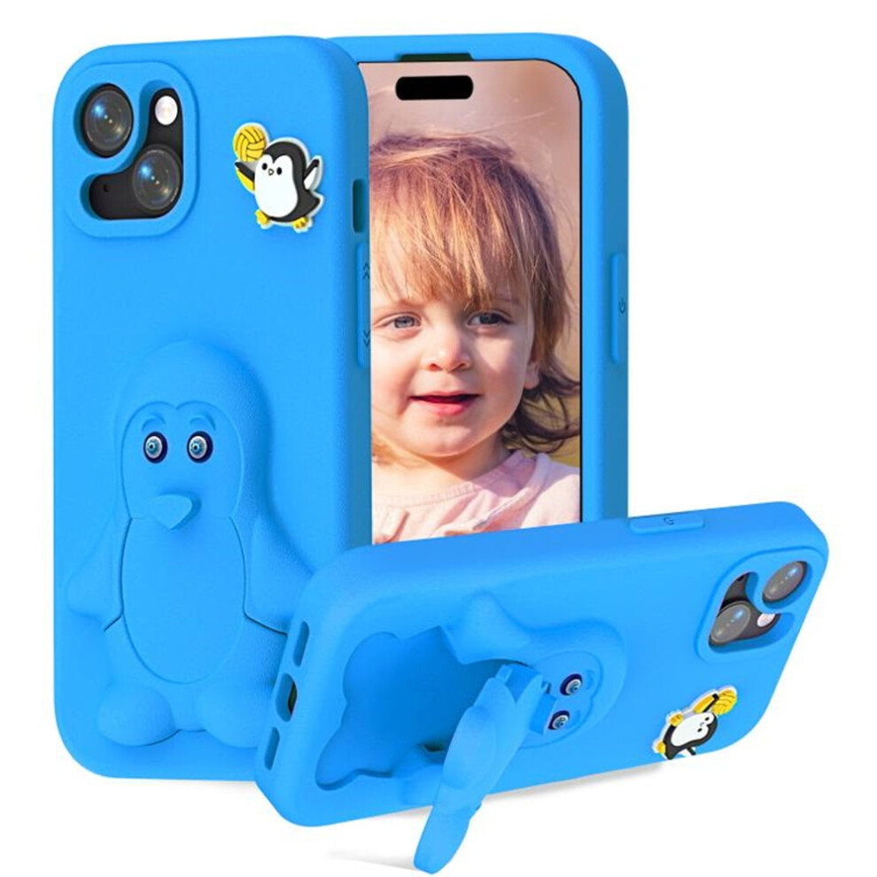 Cartoon Penguin Baby Stand Eva Case For Iphone 14 Pro Max 9180435653871