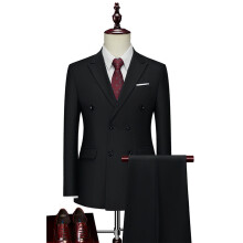 Men's Business Casual Suit Set Double-Breasted Notch Lapel