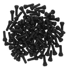 ETEREAUTY 200Pcs Tr 413 Rubber Tyre Stems Snap in Black Leak Resistant for Vehicle Tires