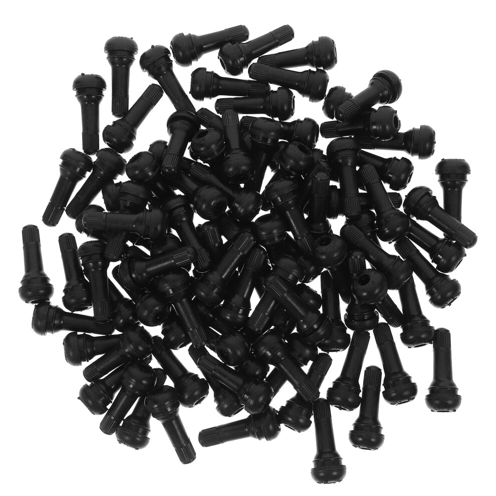 Etereauty 200Pcs Tr 413 Rubber Tyre Stems Snap In Leak Resistant For Vehicle Tires Black 9418476659751