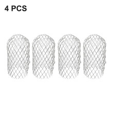4 Pack Aluminum Gutter Guards Leaf Filter Mesh Cover for Downspout Drain Pipe Protection 2-4 Inch Fits Rectangular & Circular Gutters